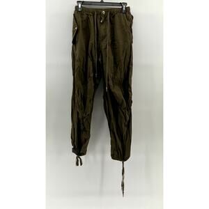 CHILLCHES Women's Olive Green Drawstring Pull-On Jogger Pant SZ M